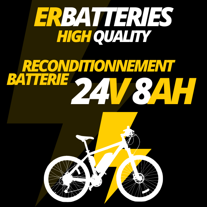 Reconditionnement batteries vélo électrique 24V 8Ah - ER Batteries